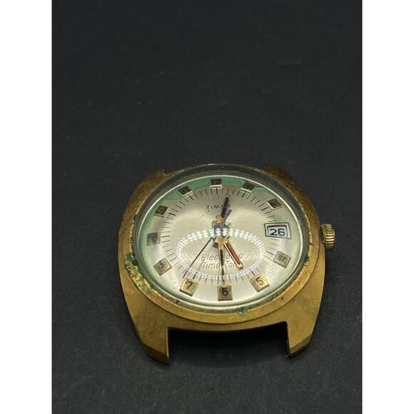 Vintage Men\'s Timex Electronic Time Zone Watch Gold Plated Telephone Dial main image 6